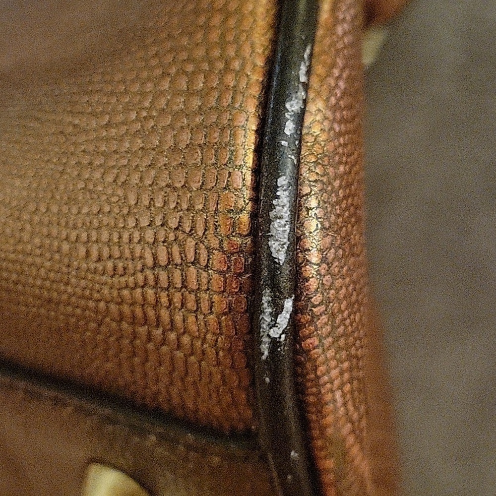 Vtg CHARLIE LAPSON Metallic Copper Brown Baguette Satchel Bag - Picture 15 of 16